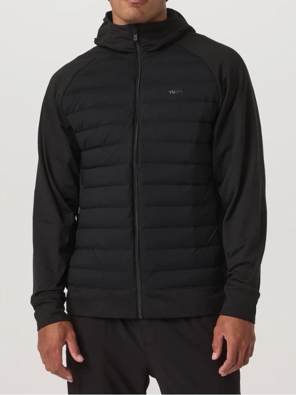 Vuori Steadfast Insulated Hybrid Black Men’s XL Like New Full Zip Puffer Jacket